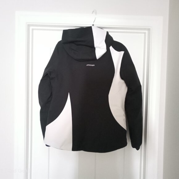 Ladies Spyder Ski Jacket Size 10 Black and White - Picture 3 of 11